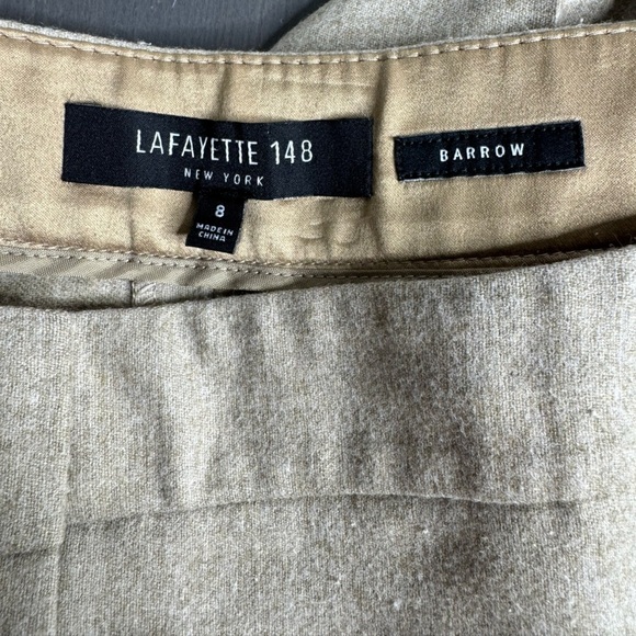 Lafayette 148 New York Wool Cashmere Barrow Pant Tan US 8 - Picture 6 of 11